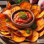 How to Create Baked Sweet Potato Chips with Spicy Dip