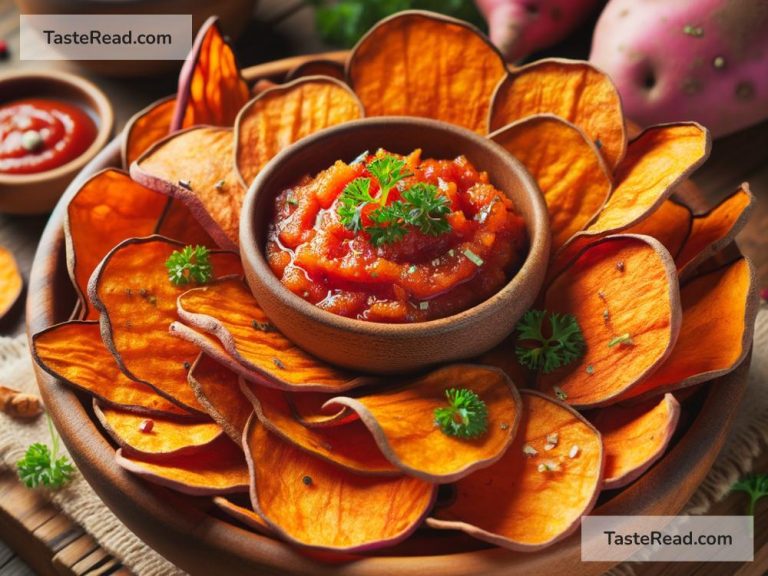 How to Create Baked Sweet Potato Chips with Spicy Dip