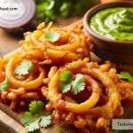 How to Create Crispy Onion Bhajis with Mint Chutney