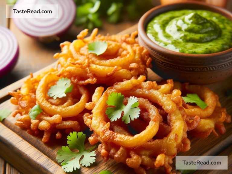 How to Create Crispy Onion Bhajis with Mint Chutney