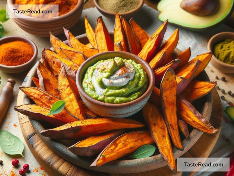 How to Create Spicy Sweet Potato Wedges with Avocado Dip