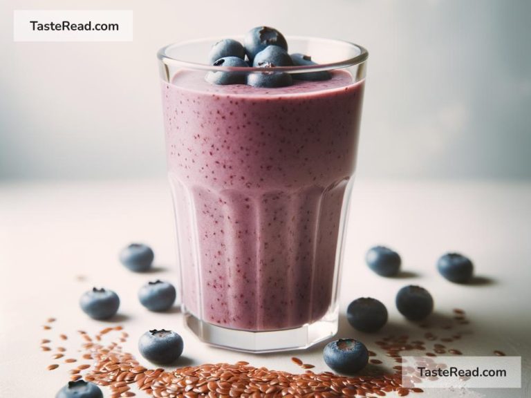 How to Make a Heart-Healthy Flaxseed and Blueberry Smoothie