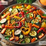 How to Make a High-Fiber Roasted Vegetable and Lentil Salad