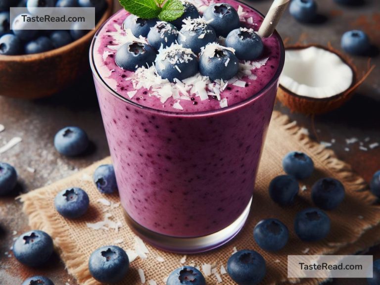 How to Make a Vegan Antioxidant-Packed Blueberry and Coconut Smoothie