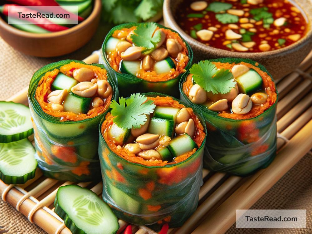 How to Make Spicy Thai Peanut and Cucumber Salad Rolls