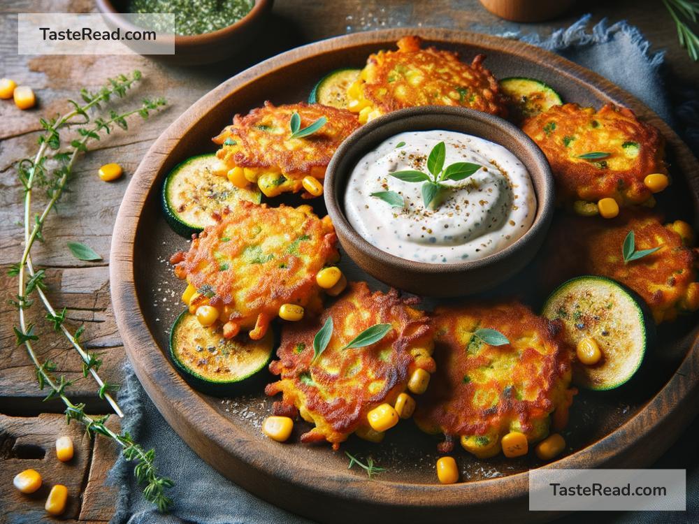 How to Make Zucchini and Corn Fritters with Dipping Sauce