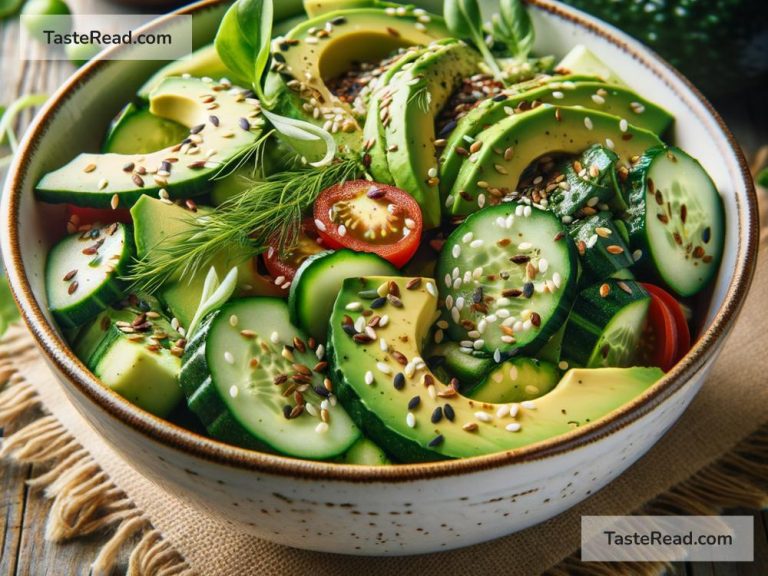 How to Prepare a High-Fiber Avocado and Cucumber Salad