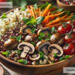 How to Prepare a High-Protein Vegan Mushroom and Quinoa Bowl