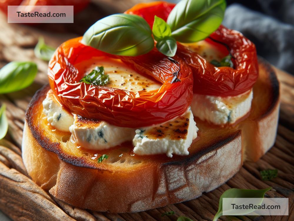 How to Prepare Savory Roasted Red Pepper and Goat Cheese Toasts