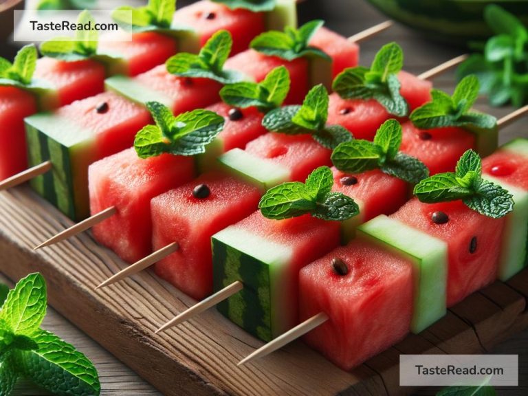 How to Prepare Sweet Watermelon and Mint Skewers