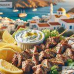 Discovering creamy and zesty tzatziki with souvlaki in Greece