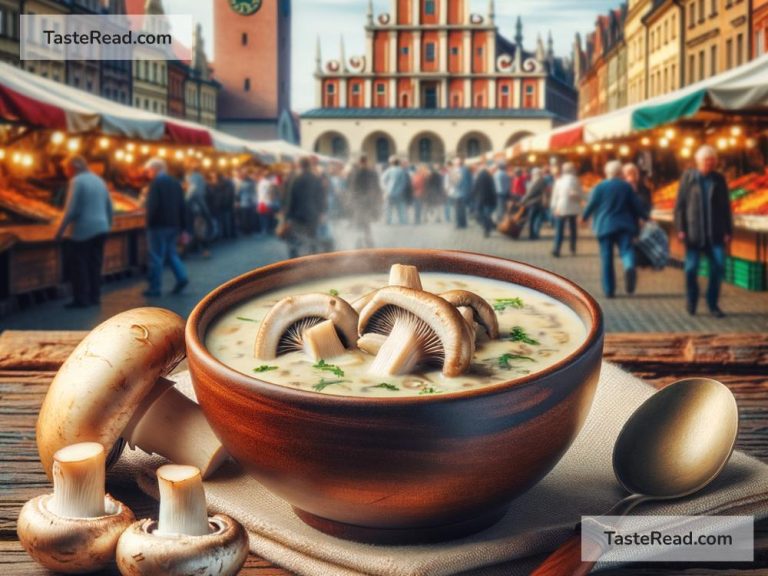 Discovering creamy mushroom soup in Polish streets