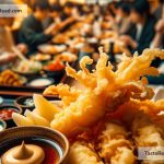 Discovering crispy tempura in Japanese food stalls