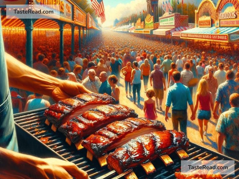 Discovering smoky barbecued ribs in American fairs