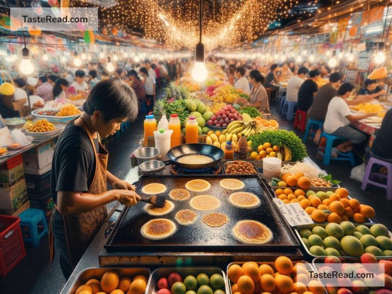 Discovering sweet coconut pancakes in Thai night markets