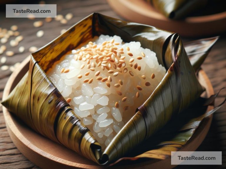 Discovering sweet sticky rice wrapped in banana leaves