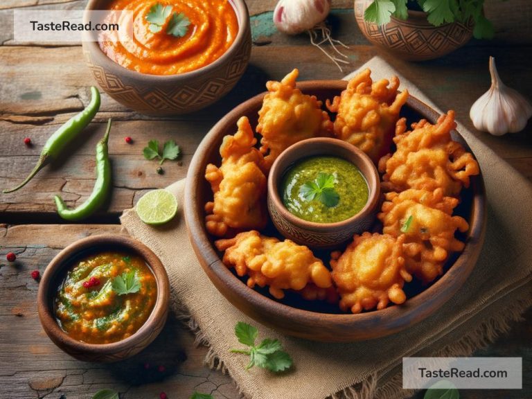 Discovering tangy chutneys with Indian pakoras