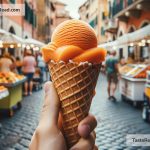 Discovering zesty orange sorbet from Italian food carts