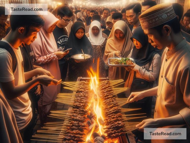 Exploring bold flavors of beef satay in Indonesian streets