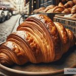 Exploring buttery croissants in French street stalls