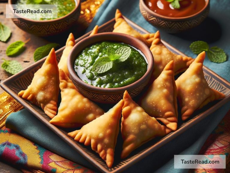 Exploring crispy samosas paired with chutneys in India