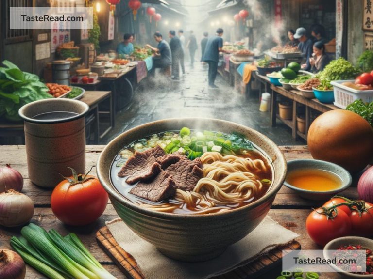 Exploring rich beef noodle soup from Taiwanese stalls