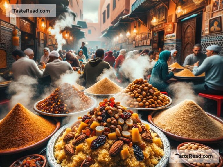 Exploring rich, spiced Moroccan couscous in street cafés