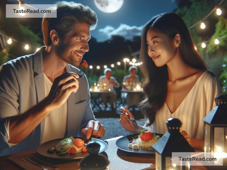 Exploring Romantic Ambiance at Moonlit Café