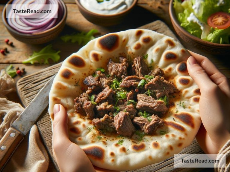 Exploring soft flatbreads with smoky lamb fillings