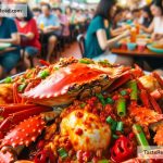 Exploring tangy chili crab from Singapore hawker centers