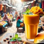 Exploring tangy mango lassi from Indian drink stalls