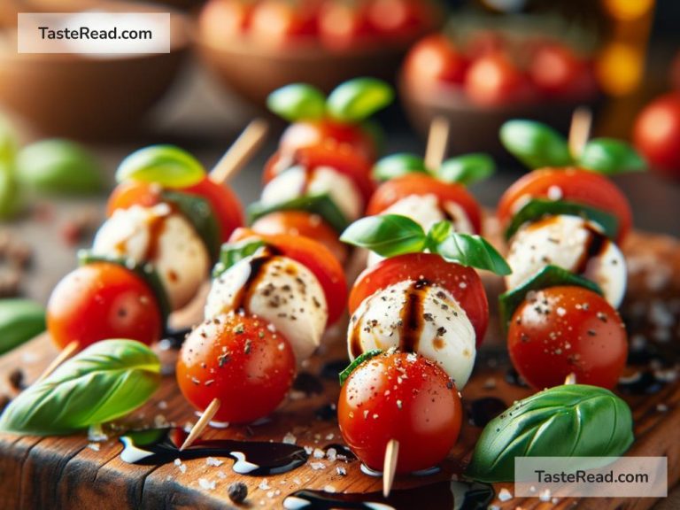 Exploring the Freshness of Caprese Skewers with Balsamic Glaze for Appetizers