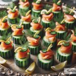 Exploring the Simplicity of Cucumber and Smoked Salmon Canapés