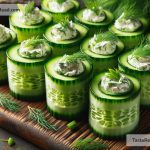 Exploring the Simplicity of Cucumber Rolls with Cream Cheese for Appetizers