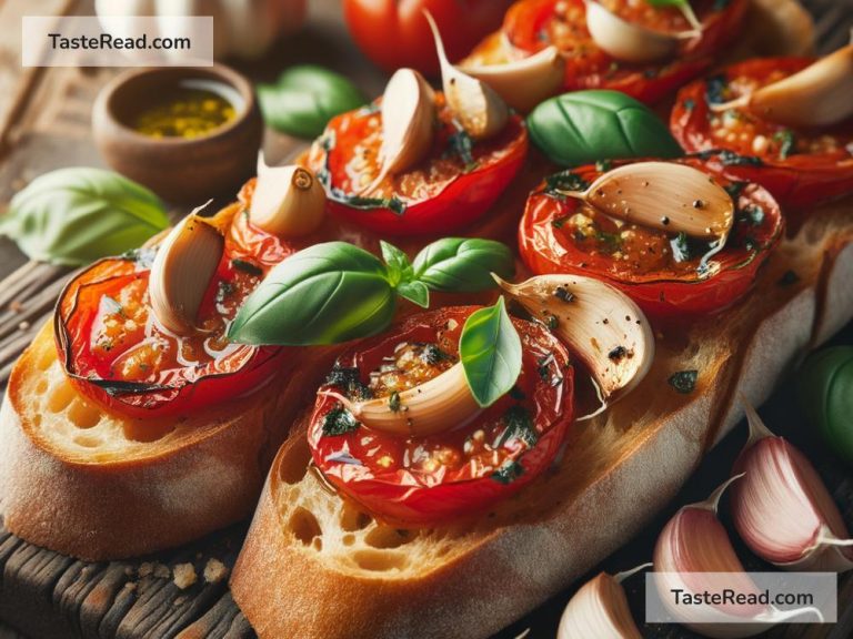 Exploring the Simplicity of Roasted Garlic and Tomato Crostini for Appetizers