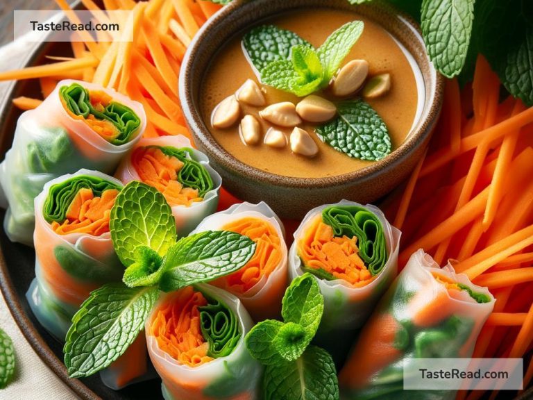 Exploring the Trend of Thai Spring Rolls with Peanut Dipping Sauce