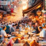 Exploring the vibrant street food scene in Istanbul, Turkey