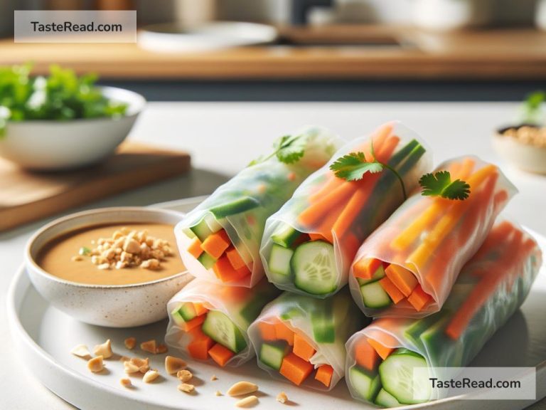 How to Make Classic Veggie Spring Rolls with Peanut Sauce