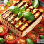 How to Make Grilled Halloumi Cheese with Tomato Salad for Appetizers