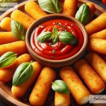 How to Make Mini Mozzarella Sticks with Marinara Sauce for Appetizers