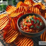 How to Prepare Baked Sweet Potato Chips with a Spicy Dip