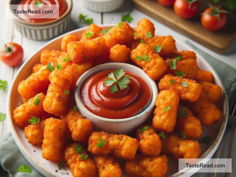 How to Prepare Crispy Sweet Potato Tots with Chipotle Ketchup