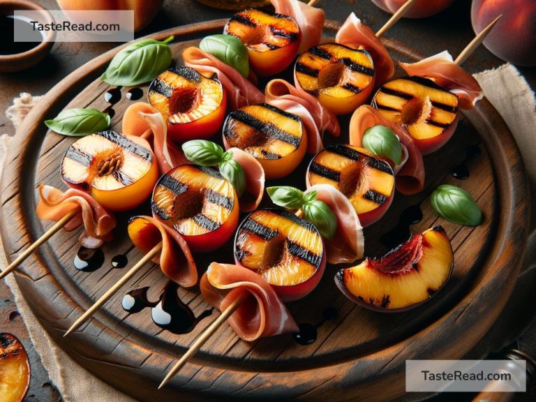 How to Prepare Grilled Peach and Prosciutto Skewers for Appetizers