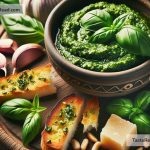 How to Prepare Homemade Pesto and Crostini for Appetizers