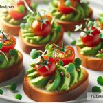 How to Prepare Mini Avocado Toast Bites with Cherry Tomatoes