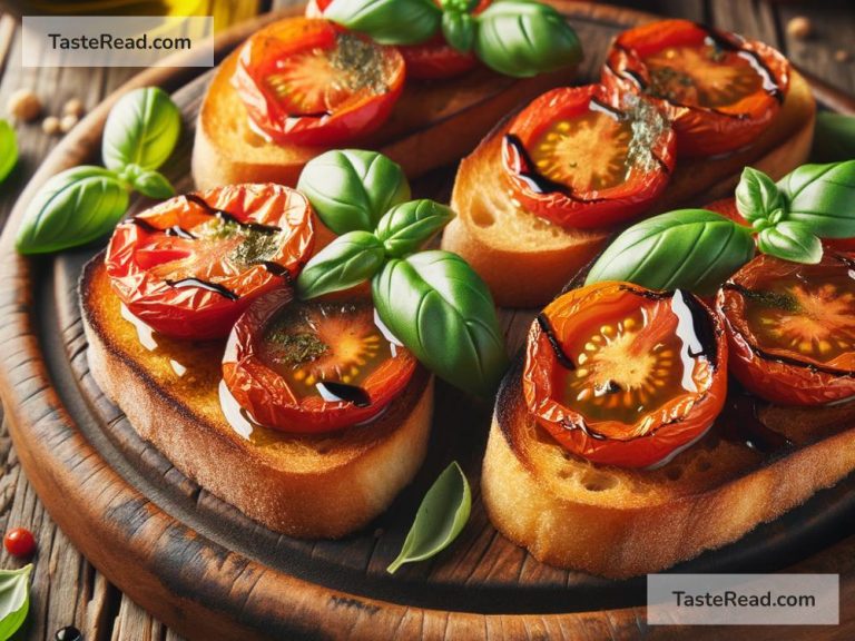 How to Prepare Roasted Tomato and Basil Bruschetta for Appetizers