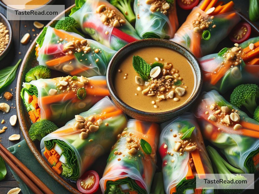 How to Prepare Thai Spring Rolls with Peanut Sauce for Appetizers