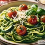 How to Prepare Zucchini Noodles with Pesto for a Light Appetizer