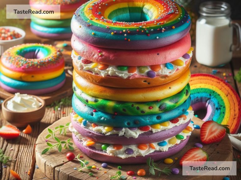 How Viral Rainbow Bagels Are Taking Over Bakery Shelves Worldwide