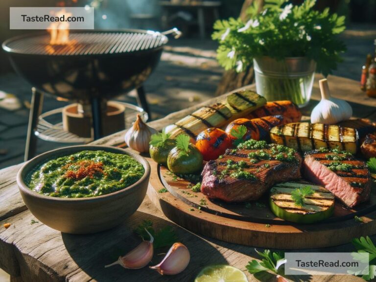 Argentinian chimichurri sauce used in barbecues